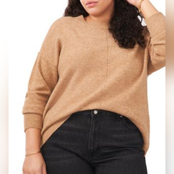 Vince Camuto Tan Crew Neck Sweater - Picture 1 of 7